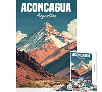 Rompecabezas de 1000 Piezas para Adultos y Adolescentes montaña Aconcagua Argentina Juguetes para armar Regalos de Amigo Secreto Juego Educativo interacción Entre Padres e Hijos tamaño 50x75cm