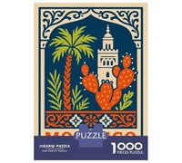 Rompecabezas De 1000 Piezas para Adultos Y Adolescentes Morocco Travel Poster Rompecabezas para Adultos Juegos Familiares Análisis Y Lógica Regalos De Cumpleaños Y Únicos 38x26cm/1000pcs