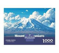 Rompecabezas De 1000 Piezas para Adultos Y Adolescentes Mount Kilimanjaro Illustration Rompecabezas para Adultos Juegos Familiares Decoración De Pared Difícil Y Desafiante 70x50cm/1000pcs