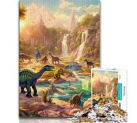 Rompecabezas de 1000 Piezas para Adultos y Adolescentes, Mundo de Dinosaurios, Juguetes educativos para la Familia, Juego Educativo para cumpleaños y Navidad (75x50cm)