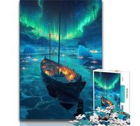 Rompecabezas de 1000 Piezas para Adultos y Adolescentes Navegando bajo la Aurora, Juguetes educativos, Juegos Familiares, cumpleaños (tamaño 38x26cm)