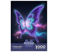Rompecabezas De 1000 Piezas para Adultos Y Adolescentes Neon Butterfly in Space Rompecabezas para Adultos Juegos Familiares Análisis Y Lógica Regalos De Cumpleaños Y Únicos 38x26cm/1000pcs