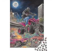 Rompecabezas De 1000 Piezas para Adultos Y Adolescentes Night City ATV Adventure Rompecabezas para Adultos Juegos Relajantes Arte De Pared Difícil Y Desafiante 52x38cm/1000pcs