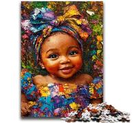 Rompecabezas de 1000 Piezas para Adultos y Adolescentes Niña Africana Que Ayuda a ejercitar el Cerebro Juguetes adictivos para Cultivar la Paciencia Colección de Artistas Bellas Artes 50x75cm