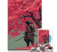 Rompecabezas de 1000 Piezas para Adultos y Adolescentes: Ninja bajo el Cerezo Regalo de Amigo Secreto para Mayores de 14 años (tamaño 38x26cm)