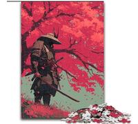 Rompecabezas de 1000 Piezas para Adultos y Adolescentes: Ninja bajo el Cerezo, una escapada inolvidable Decoración Mayores de 14 años tamaño 50x75cm