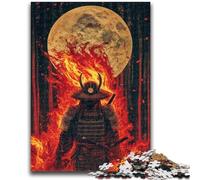 Rompecabezas de 1000 Piezas para Adultos y Adolescentes, Ninja bajo la Luna, para Adultos, desafiantes Juegos Familiares, Juguete DIY para Decorar la Pared del hogar (75x50cm)