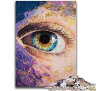 Rompecabezas de 1000 Piezas para Adultos y Adolescentes Ojo de ensueño Ayuda a ejercitar el Cerebro Juguetes adictivos para Cultivar la Paciencia Decoración de Pared 26x38cm