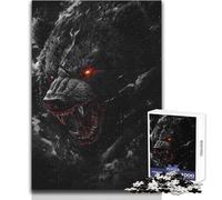 Rompecabezas de 1000 Piezas para Adultos y Adolescentes Oso Negro Enojado Juegos educativos Análisis y lógica Obra de Arte Regalo Tamaño: 38x52cm