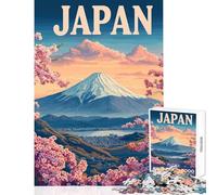 Rompecabezas de 1000 Piezas para Adultos y Adolescentes Paisaje de Japón con el Monte Fuji Juegos relajantes Regalos para Mujeres Decoración del hogar Juguetes Cada Pieza es única (50x75cm)
