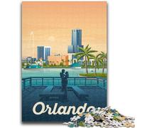 Rompecabezas de 1000 Piezas para Adultos y Adolescentes, Paisaje Urbano de Orlando, Juguete Educativo antiestrés para interacción Entre Padres e Hijos a Partir de 14 años (tamaño 50x75cm)