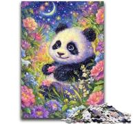 Rompecabezas de 1000 Piezas para Adultos y Adolescentes Panda de Flores Ayuda a ejercitar el Cerebro Juguetes adictivos para Cultivar la Paciencia Interacción Entre Padres e Hijos 50x75cm