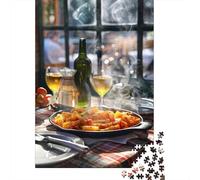 Rompecabezas De 1000 Piezas para Adultos Y Adolescentes Pasta with Wine and Olive Oil Rompecabezas para Adultos Juegos Familiares Decoración De Pared Difícil Y Desafiante 70x50cm/1000pcs