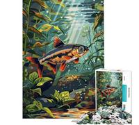 Rompecabezas de 1000 Piezas para Adultos y Adolescentes Peces en un exuberante Mundo Submarino Ayuda a ejercitar el Cerebro Regalos para Mujeres Juego de ingenio para Mayores de 14 años (38x26cm)