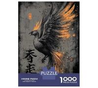 Rompecabezas De 1000 Piezas Para Adultos Y Adolescentes Phoenix Rising Black And Gold Illustration Rompecabezas Para Adultos Juegos Relajantes Mejora La Memoria Regalos De Cumpleaños Y Únicos 38x26cm/
