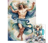 Rompecabezas de 1000 Piezas para Adultos y Adolescentes Pintura del Dios del Agua Ayuda a ejercitar el Cerebro Regalos para Mujeres Juego de ingenio para Mayores de 14 años (50x75cm)
