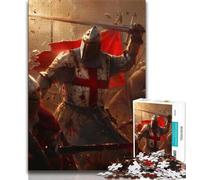 Rompecabezas de 1000 Piezas para Adultos y Adolescentes Pinturas de Caballeros Medievales Rompecabezas de 1000 Piezas antiestrés desafío difícil Regalo de Amigo Secreto 75x50cm