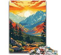 Rompecabezas de 1000 Piezas para Adultos y Adolescentes Póster de Viaje a Sierra Nevada Rompecabezas de 1000 Piezas para Pasar el rato en casa con Piezas aleatorias Que se entrelazan (26x38cm)