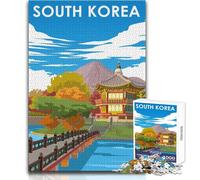 Rompecabezas de 1000 Piezas para Adultos y Adolescentes, póster de Viaje de Corea del Sur, Juegos educativos, análisis y lógica, Obra de Arte, Regalo, tamaño 50x75cm