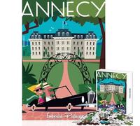 Rompecabezas de 1000 Piezas para Adultos y Adolescentes póster de Viaje del Palacio Imperial de Annecy Juguetes de Bricolaje Regalos de Amigo Secreto Juego Educativo interacción Entre Padres e Hijos