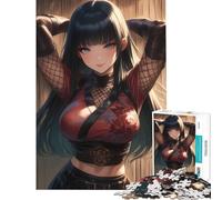 Rompecabezas de 1000 Piezas para Adultos y Adolescentes Pueblo lúdico Kunoichi Rompecabezas de 1000 Piezas para armar Juego desafiante de análisis y lógica Regalos (50x75cm)