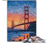 Rompecabezas de 1000 Piezas para Adultos y Adolescentes, Puente de San Francisco, Juguetes educativos, Juegos antiestrés, Regalos geniales y Juguetes, 38x26cm