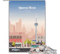 Rompecabezas de 1000 Piezas para Adultos y Adolescentes Queen West en Toronto, Juguete Educativo Intelectual descompresor, Regalo de Amigo Secreto (50x75cm) 1000 Piezas