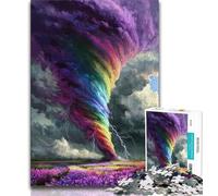 Rompecabezas de 1000 Piezas para Adultos y Adolescentes Rainbow Tornado Rompecabezas de 1000 Piezas para Juego Educativo Regalo Ideal para Toda la Familia 75x50cm