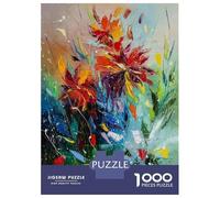 Rompecabezas De 1000 Piezas para Adultos Y Adolescentes Red Flowers Rompecabezas Juegos Relajantes Regalos para Mujeres Cumpleaños Y Navidad 38x26cm/1000pcs