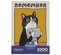 Rompecabezas De 1000 Piezas para Adultos Y Adolescentes Remember to Wipe Cat Art Rompecabezas para Adultos Juegos Familiares Decoración De Pared Difícil Y Desafiante 38x26cm/1000pcs