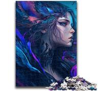 Rompecabezas de 1000 Piezas para Adultos y Adolescentes, Retrato de fantasía, ángel, Juguete Educativo para aliviar el estrés, Regalo de Amigo Secreto para niños de 14 años, 26x38cm