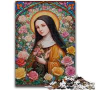 Rompecabezas de 1000 Piezas para Adultos y Adolescentes: Retrato de María la Madre Difícil de completar, Pero Divertido y Divertido Decoración hogar 50x75cm