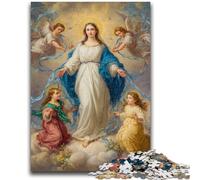 Rompecabezas de 1000 Piezas para Adultos y Adolescentes Retrato de María la Madre para Mayores de 14 años Juego Imposible Regalo de cumpleaños de Navidad 50x75cm