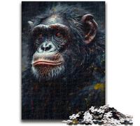 Rompecabezas de 1000 Piezas para Adultos y Adolescentes, Retrato de simio y chimpancé, Juguete Educativo para aliviar el estrés, Regalo de Amigo Secreto para niños de 14 años, 26x38cm