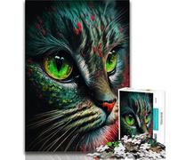 Rompecabezas de 1000 Piezas para Adultos y Adolescentes Retrato de un Hermoso Gato Rompecabezas de 1000 Piezas Juegos educativos Familiares decoración del hogar Regalo 38x26cm