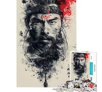 Rompecabezas de 1000 Piezas para Adultos y Adolescentes Retrato histórico de Genghis Khan Rompecabezas para Adultos Juego práctico Regalos para Mujeres Regalos de cumpleaños (38x26cm)