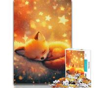 Rompecabezas de 1000 Piezas para Adultos y Adolescentes Rompecabezas de Animales de Zorro para Adolescentes Regalos de Amigo Secreto para Mayores de 14 años 75x50cm