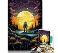 Rompecabezas de 1000 Piezas para Adultos y Adolescentes Rompecabezas de astronautas psicodélicos Juegos Divertidos Cada Pieza es única Juego desafiante y Divertido para Toda la Familia (38x26cm)