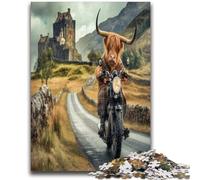 Rompecabezas de 1000 Piezas para Adultos y Adolescentes Rompecabezas de Aventuras de Vacas de Las Tierras Altas para Adolescentes Toda la Familia a Partir de los 14 años