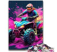 Rompecabezas de 1000 Piezas para Adultos y Adolescentes Rompecabezas de Bicicleta de montaña con Arte Colorido para Adolescentes, Ideal para el Aprendizaje y el Regalo para Toda la Familia (26x38cm)