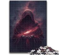 Rompecabezas de 1000 Piezas para Adultos y Adolescentes Rompecabezas de Caballero Misterioso para Adolescentes, Ideal para el Aprendizaje y el Regalo Familiar (26x38cm)