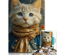 Rompecabezas de 1000 Piezas para Adultos y Adolescentes Rompecabezas de El Principito y el Gato Ideal para Decorar tu Escritorio a Partir de 14 años (tamaño 75x50cm)