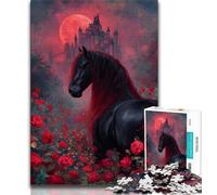 Rompecabezas de 1000 Piezas para Adultos y Adolescentes Rompecabezas de fantasía de Dark Horse para Adolescentes Juego de Preguntas decoración de Pared cumpleaños y Navidad 38x26cm