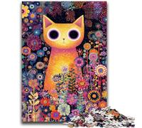 Rompecabezas de 1000 Piezas para Adultos y Adolescentes Rompecabezas de Gato Negro al óleo para Adolescentes Pasa el rato en casa con Piezas aleatorias Que se entrelazan (50x75cm)