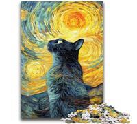 Rompecabezas de 1000 Piezas para Adultos y Adolescentes Rompecabezas de Gatos de Night Sky Un Juego desafiante Toda la Familia (75x50cm)