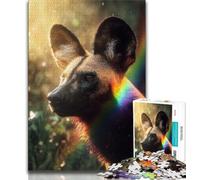 Rompecabezas de 1000 Piezas para Adultos y Adolescentes Rompecabezas de hienas para Adolescentes Juguetes de Entretenimiento Familiar con póster a Juego y Hoja de Trivia (tamaño 75x50cm)