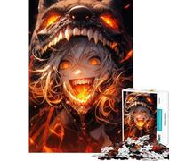 Rompecabezas de 1000 Piezas para Adultos y Adolescentes Rompecabezas de la Loba Ardiente de 1000 Piezas Juguetes para armar Juego desafiante de análisis y lógica Regalos (38x26cm)