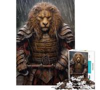 Rompecabezas de 1000 Piezas para Adultos y Adolescentes Rompecabezas de león samurái para Adultos Juego práctico Regalos para Mujeres Regalos de cumpleaños (tamaño 50x75cm)