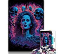 Rompecabezas de 1000 Piezas para Adultos y Adolescentes Rompecabezas de Miedo a lo Desconocido para Adolescentes Juego de Preguntas decoración de Pared cumpleaños y Navidad 75x50cm