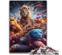 Rompecabezas de 1000 Piezas para Adultos y Adolescentes Rompecabezas del Mundo Animal para Adolescentes, Noches de Juegos, Juguete Colorido para Regalar en casa (75x50cm)